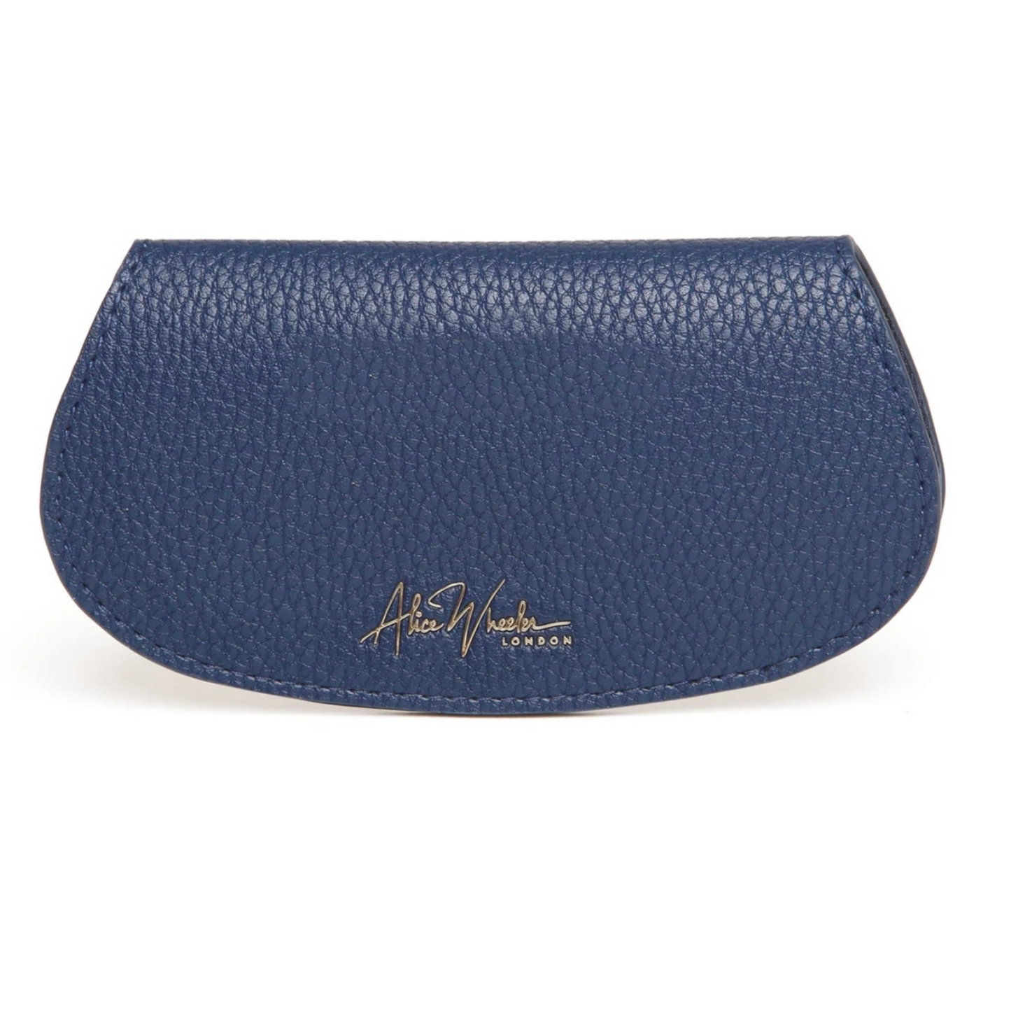 Alice Wheeler London Glasses Case | Vegan Leather with Monogram Detail - Navy