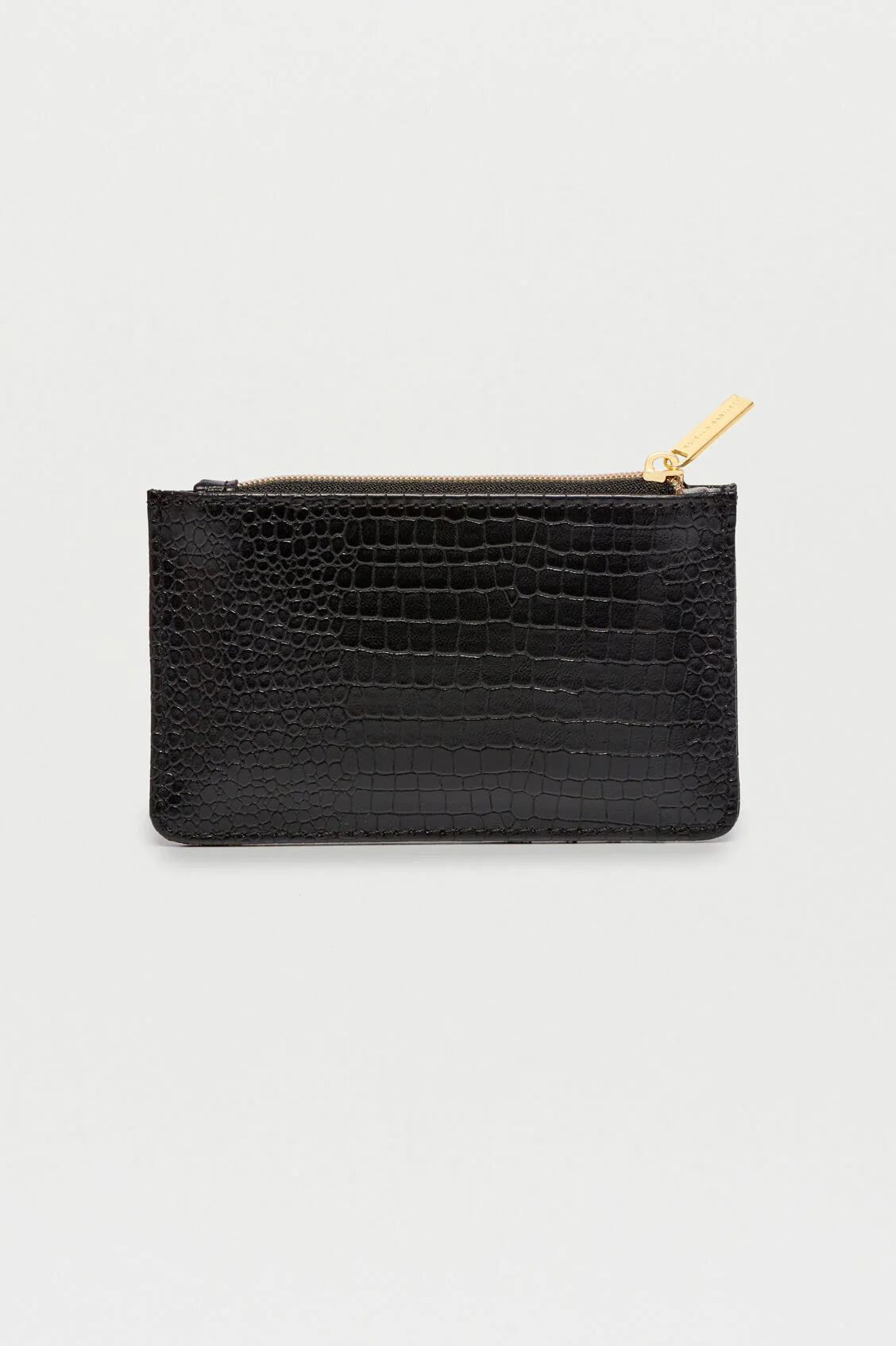 ESTELLA BARTLETT Rectangle Card Purse Black Croc Embossed