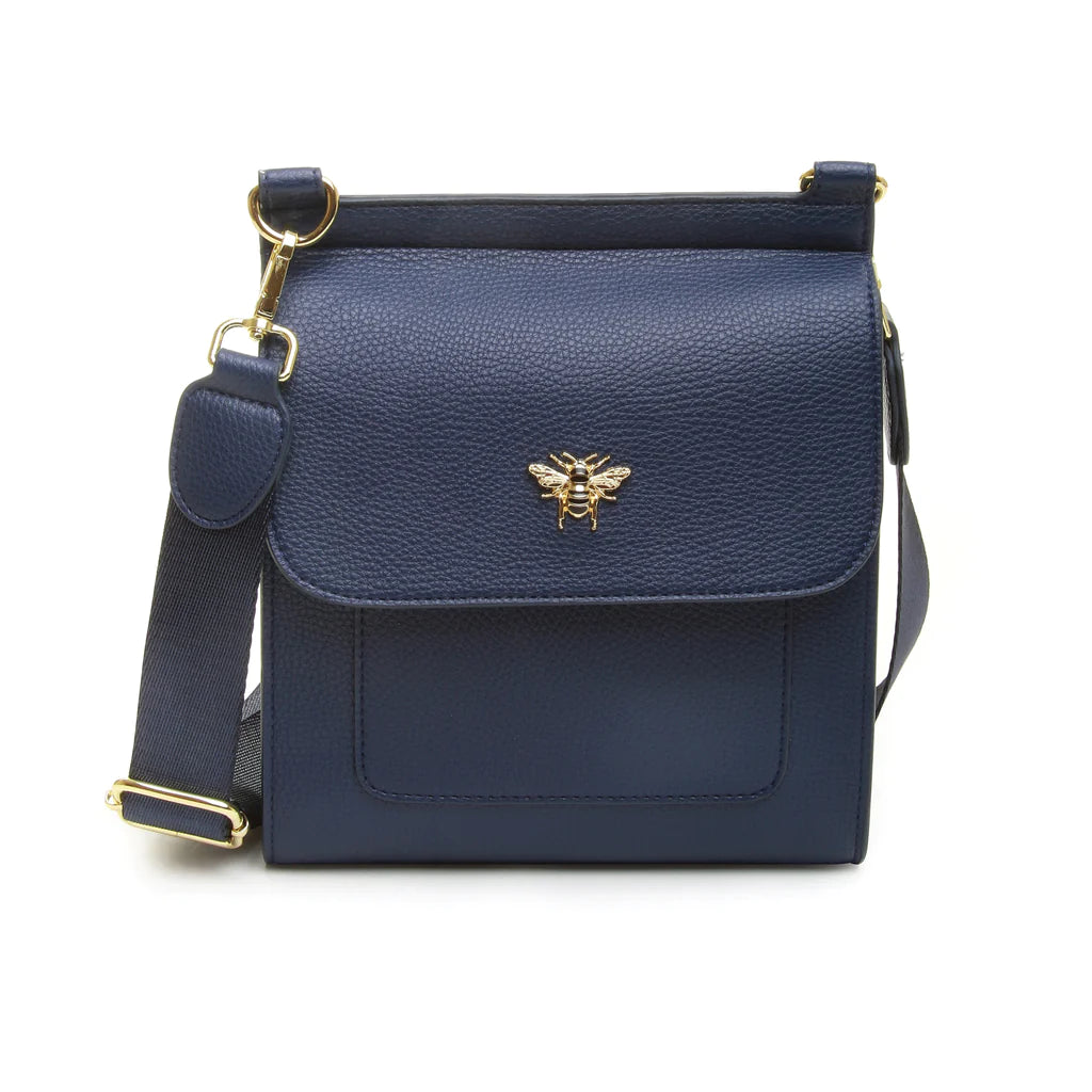 ALICE WHEELER LONDON Bloomsbury Navy cross body bag