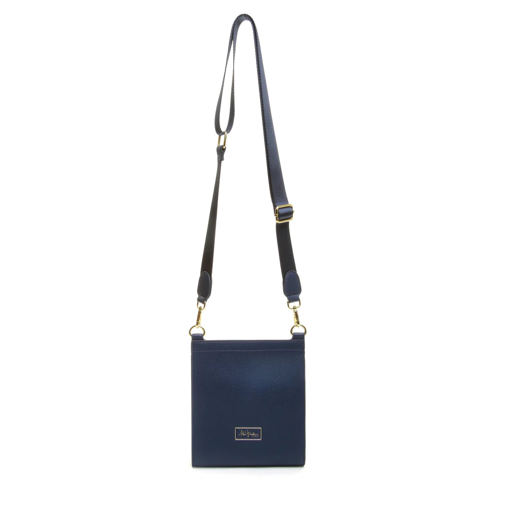 ALICE WHEELER LONDON Bloomsbury Navy cross body bag