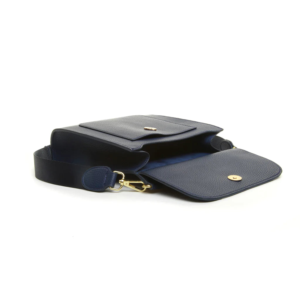 ALICE WHEELER LONDON Bloomsbury Navy cross body bag