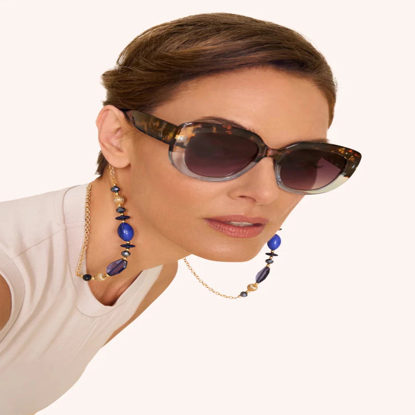 POWDER LIMITED EDITION SUNGLASSES - POLINA - TORTOISESHELL/AQUA