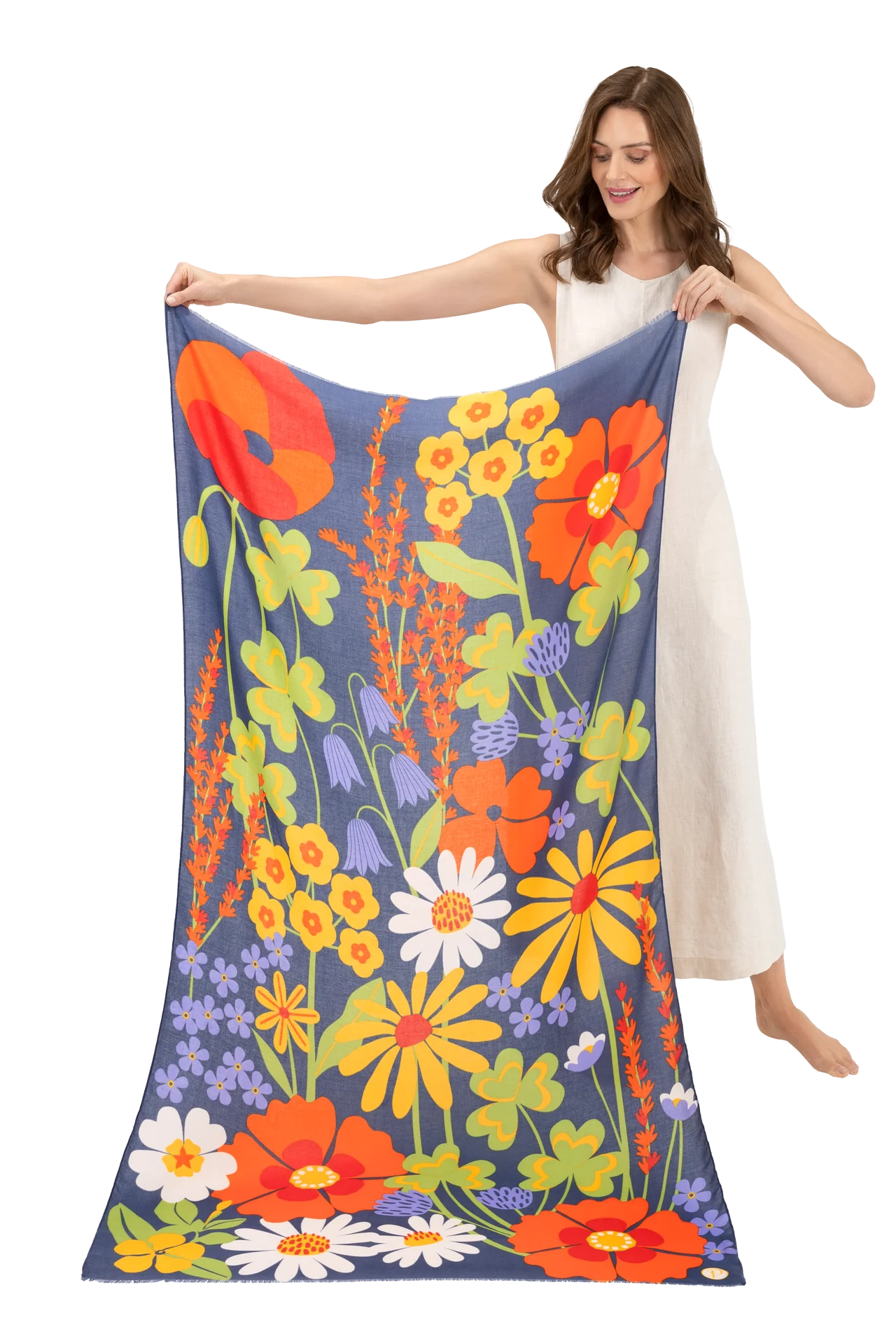 POWDER PRINT SCARF - NORDIC MEADOW