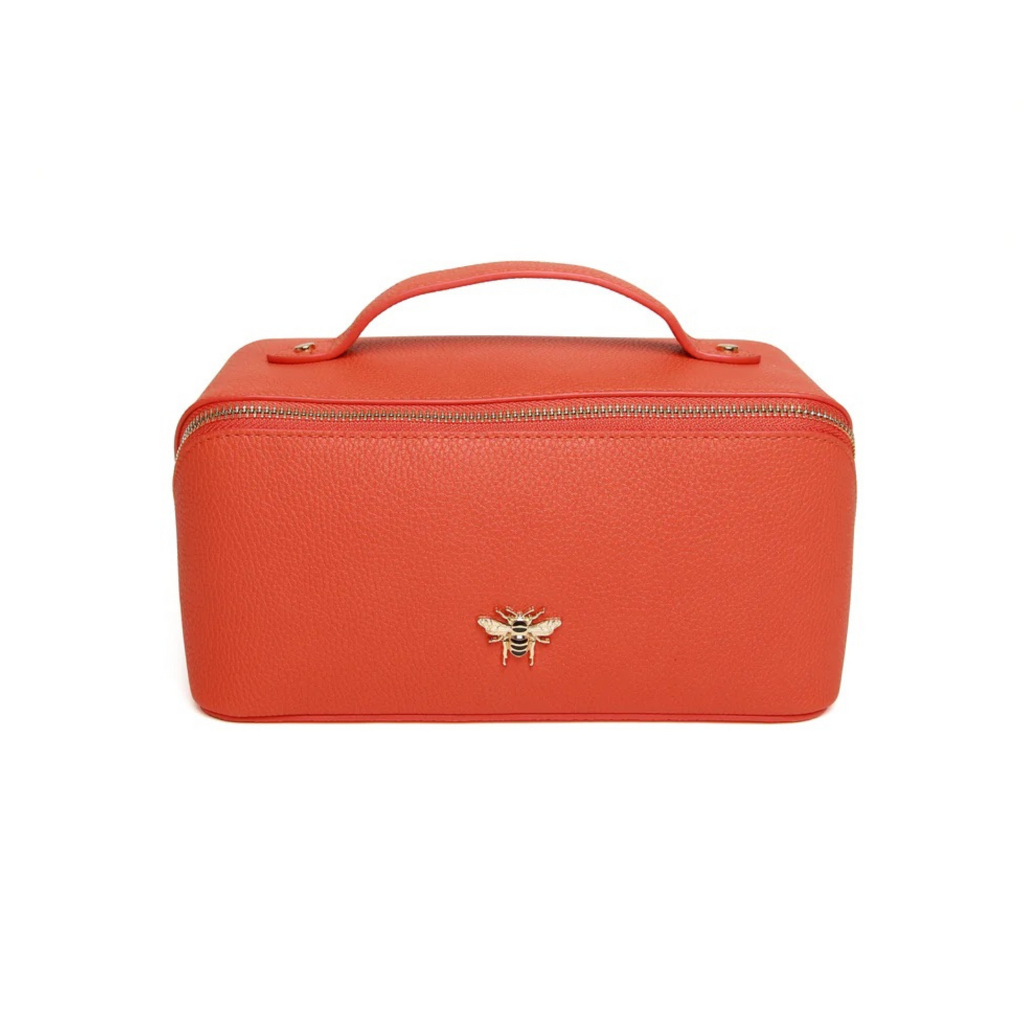 Alice Wheeler Mini Beauty Train Case - orange - Luxury Makeup Bag