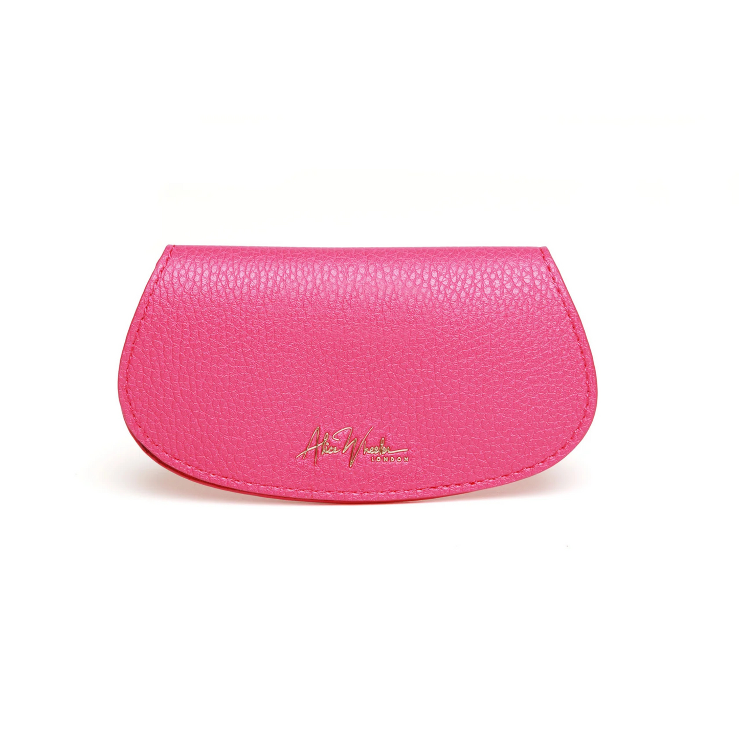Alice Wheeler London Glasses Case | Vegan Leather with Monogram Detail - Hot Pink