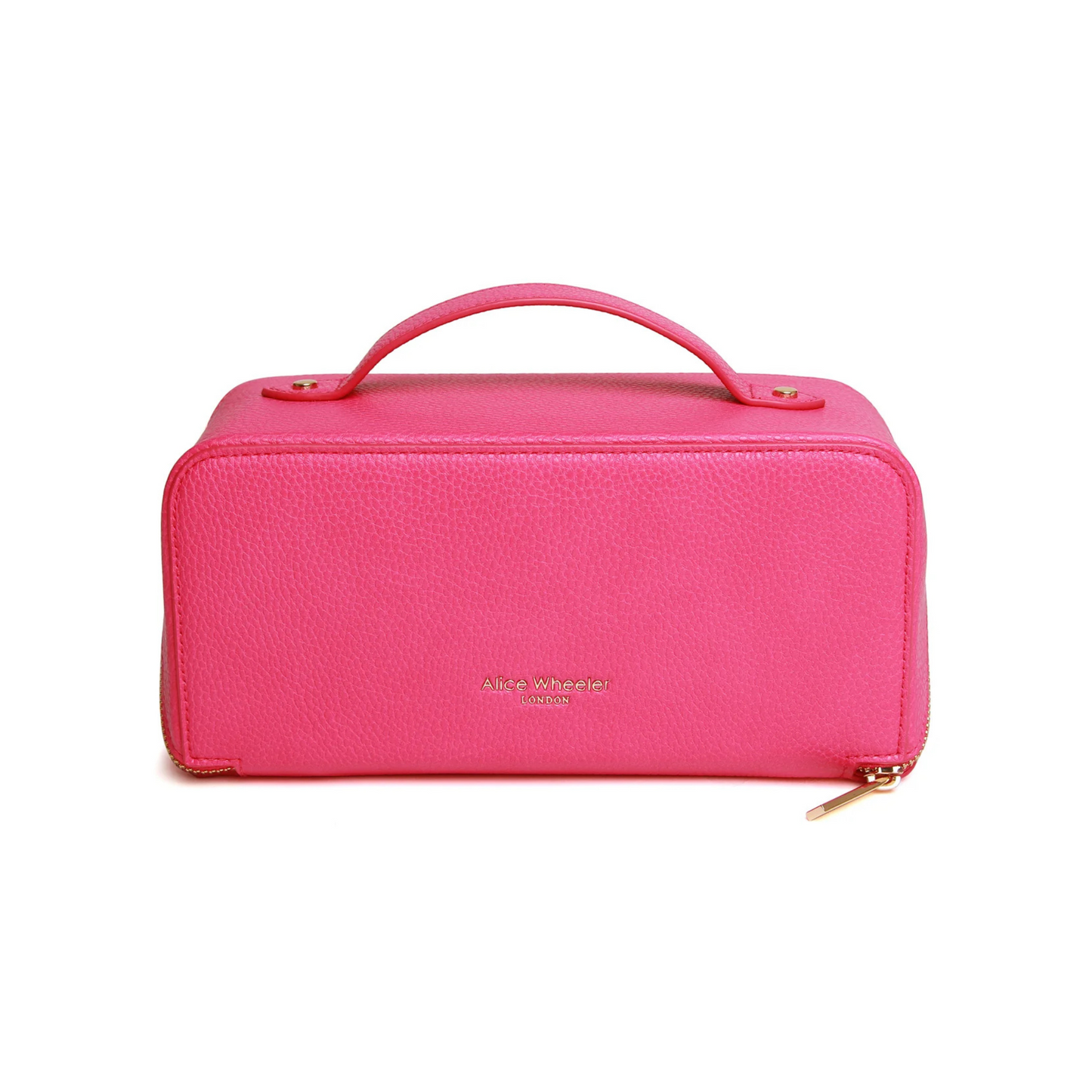 Alice Wheeler London Beauty Train Case - Hot Pink - Luxury Makeup Bag
