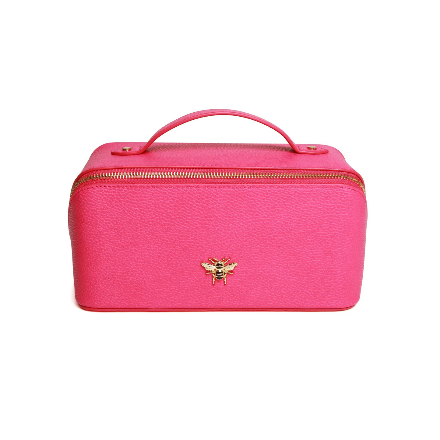 Alice Wheeler London Beauty Train Case - Hot Pink - Luxury Makeup Bag