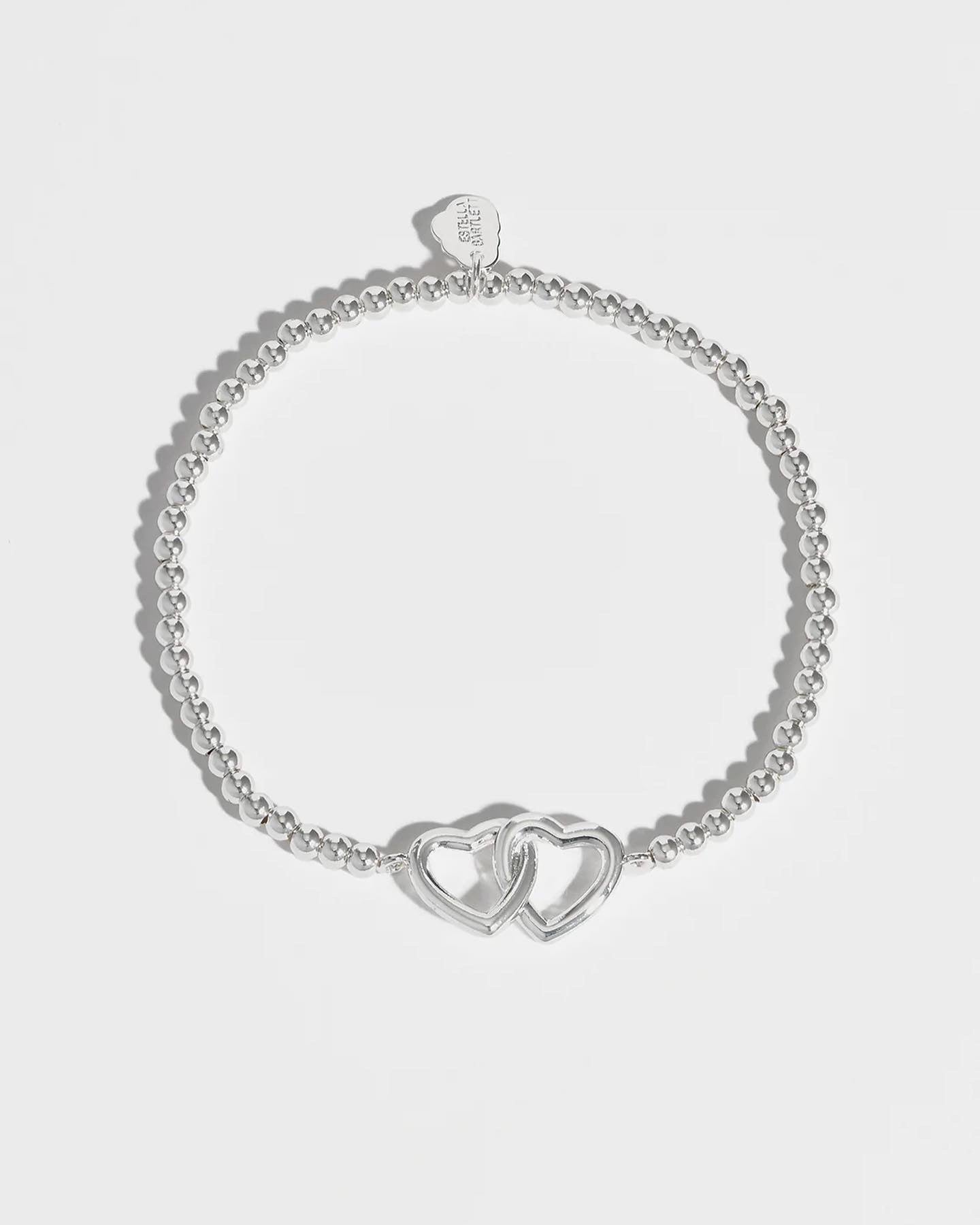 ESTELLA BARTLETT INTERLINKED HEARTS SIENNA BRACELET SILVER PLATED