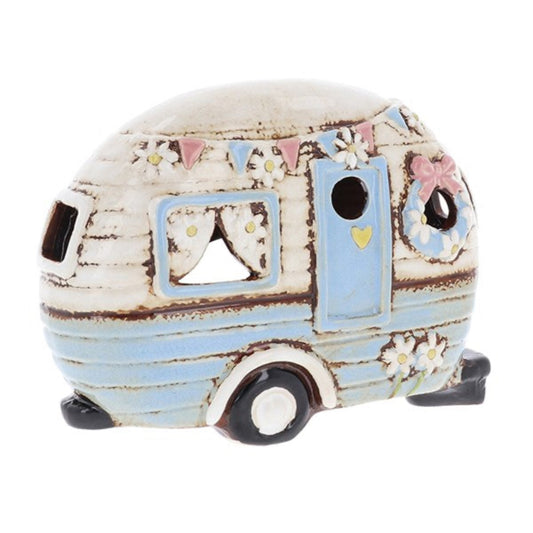 Village Pottery Caravan Tealight blue