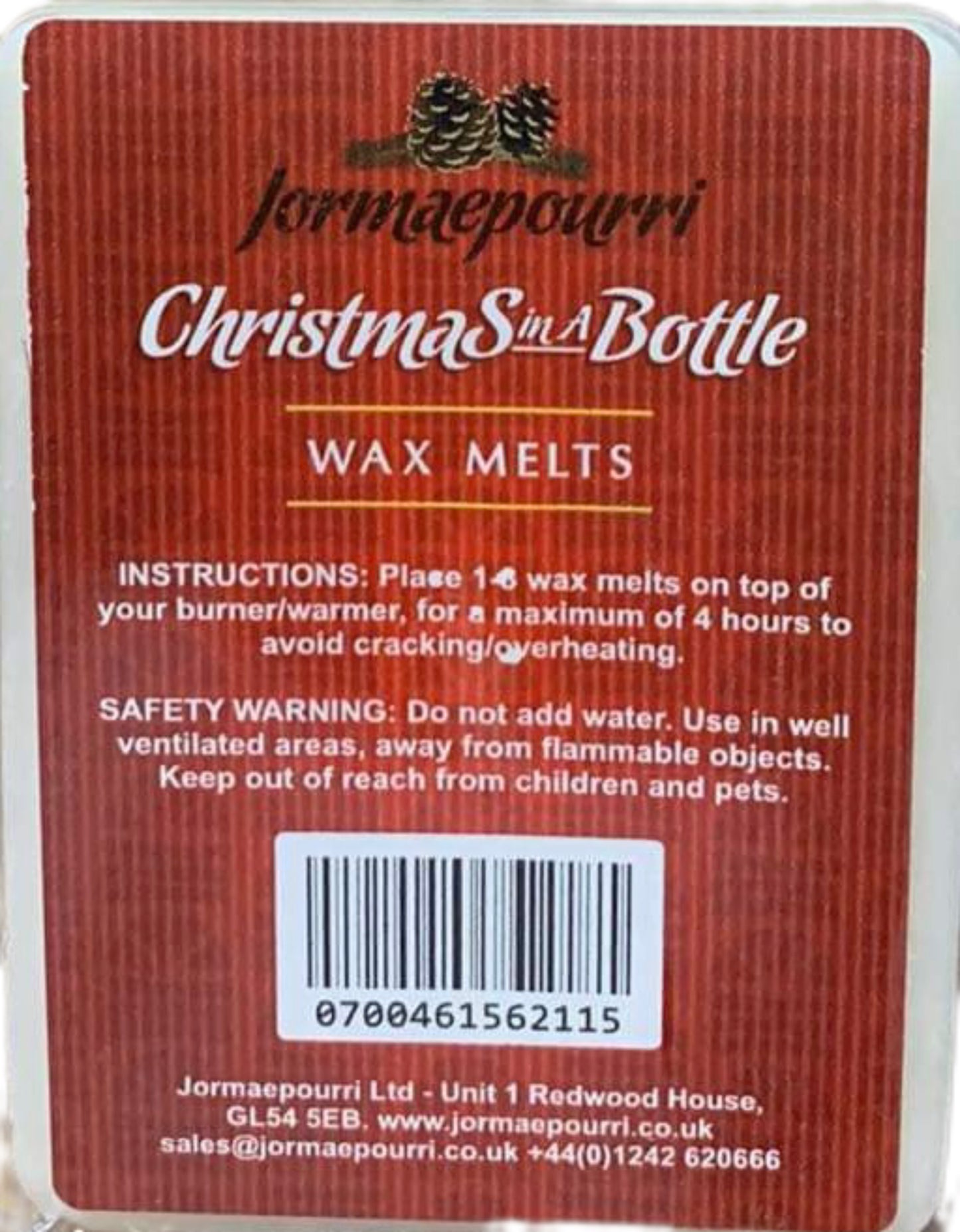 Jormaepourri Christmas in A Bottle wax melt