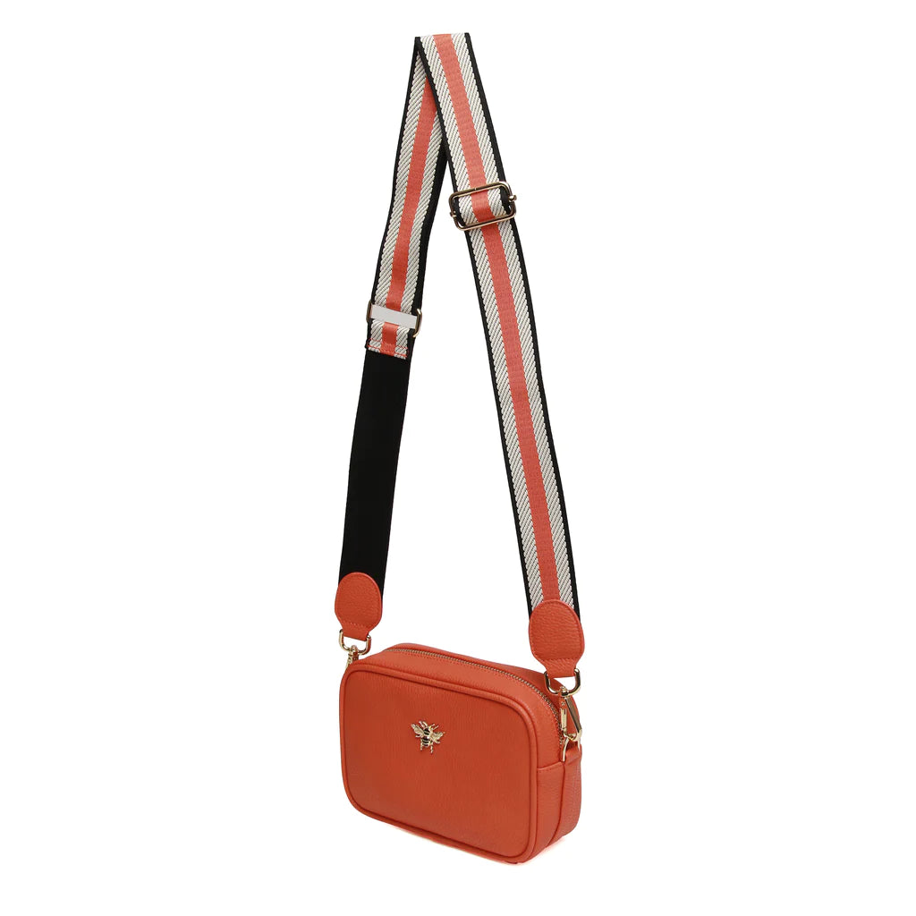 ALICE WHEELER LONDON  Orange Mini mayfair with webbing strap