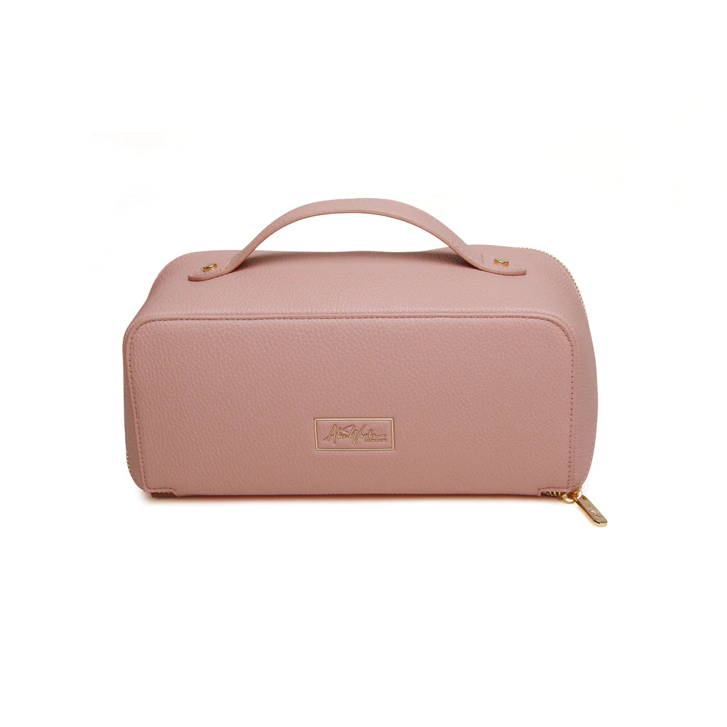 ALICE WHEELER LONDON Mini Pink Train Case -  Makeup Bag