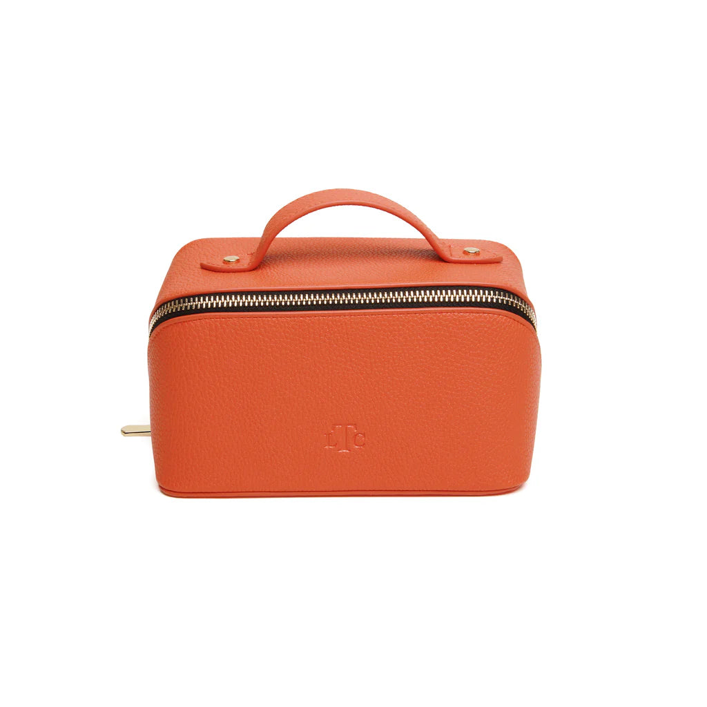 ALICE WHEELER LONDON Mini Orange Train Case -  Makeup Bag