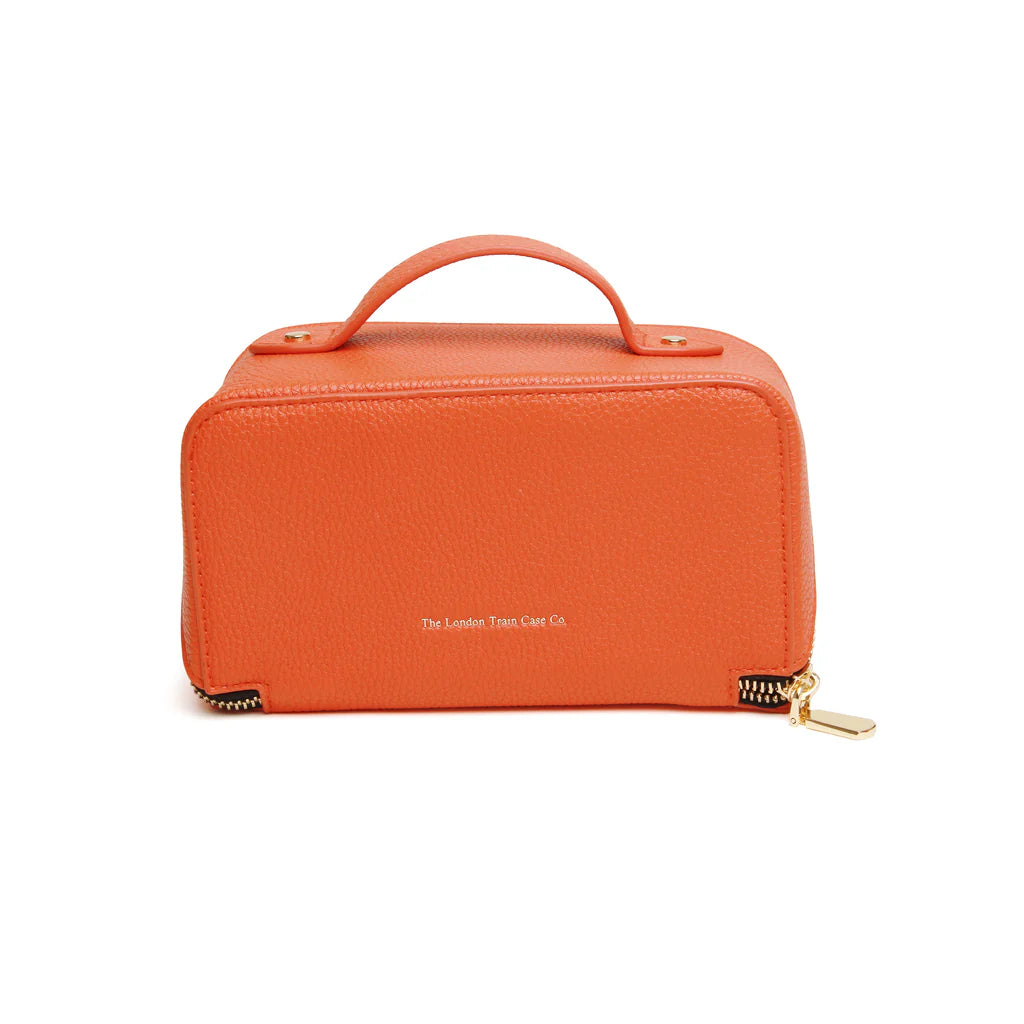 ALICE WHEELER LONDON Mini Orange Train Case -  Makeup Bag