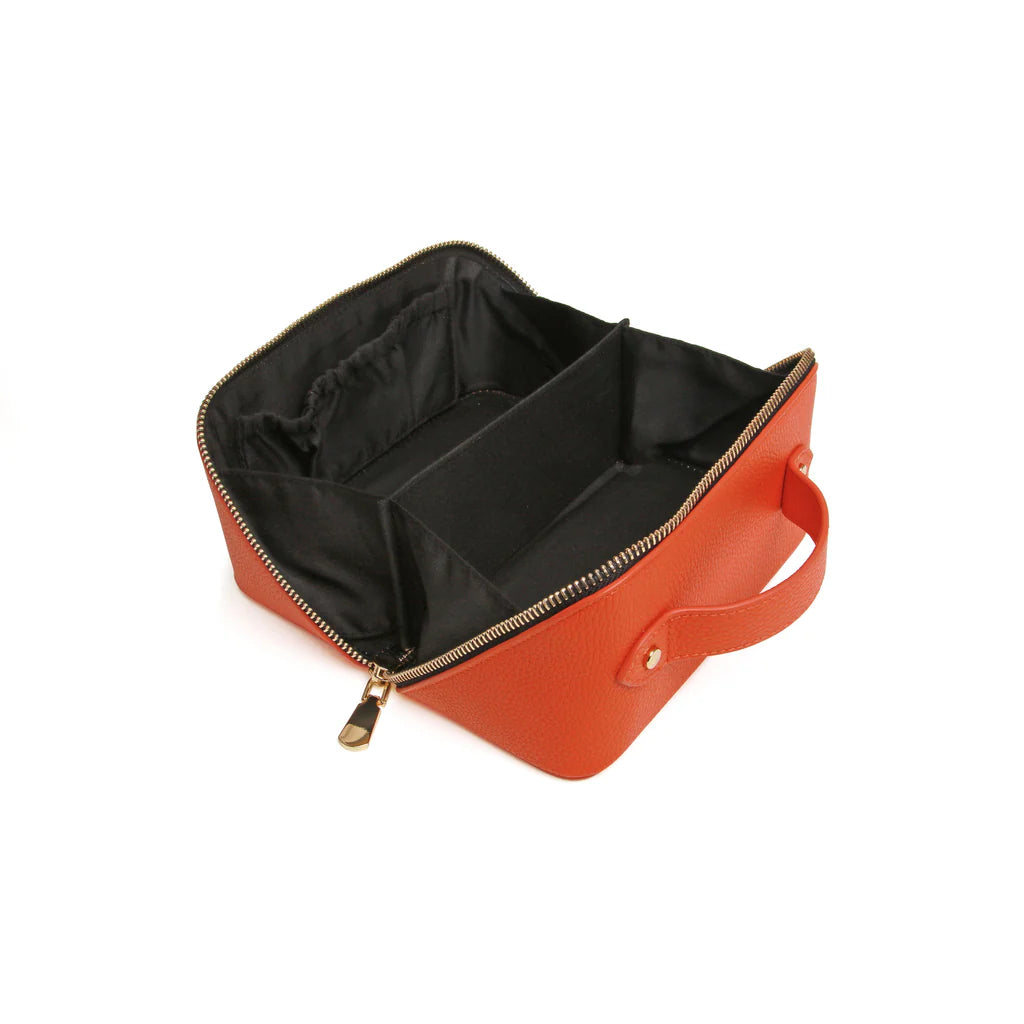 ALICE WHEELER LONDON Mini Orange Train Case -  Makeup Bag