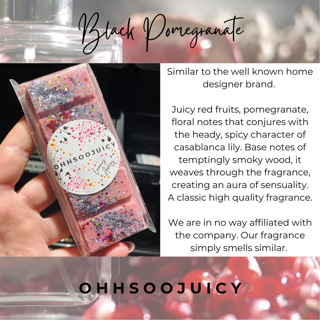 OHHSOOJUICY BLACK POMEGRANATE CANDLE & WAX MELT