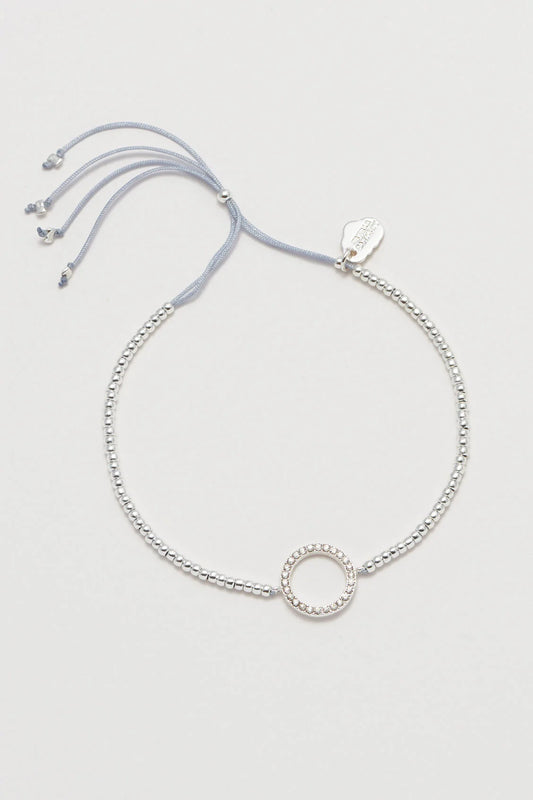 ESTELLA BARTLETT LOUISE CZ CIRCLE BRACELET SILVER PLATED