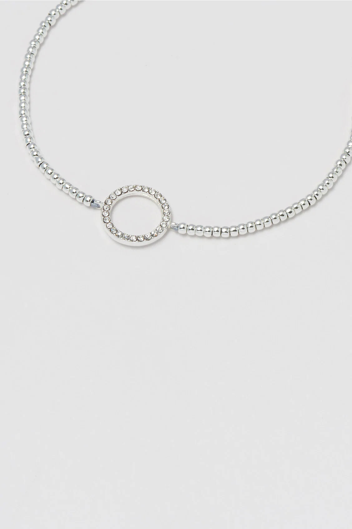 ESTELLA BARTLETT LOUISE CZ CIRCLE BRACELET SILVER PLATED