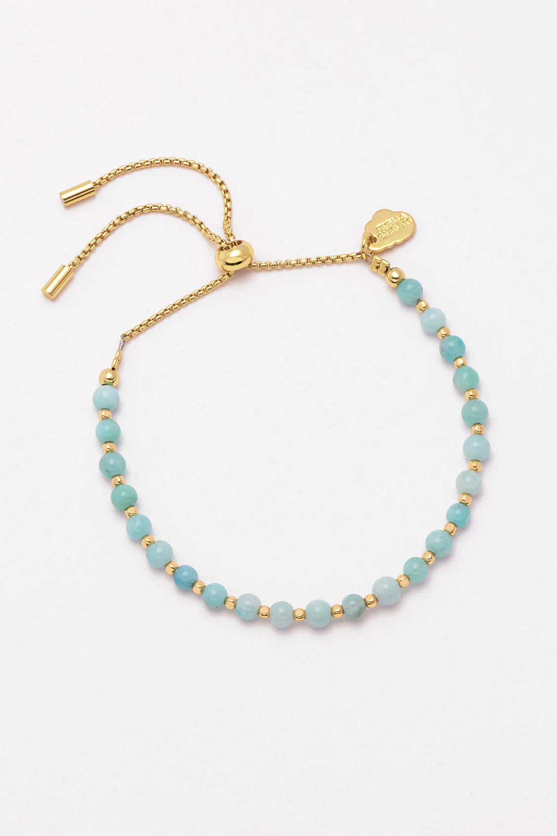 Estella Bartlett Gemstone Amelia Bracelet Gold Plated - Amazonite