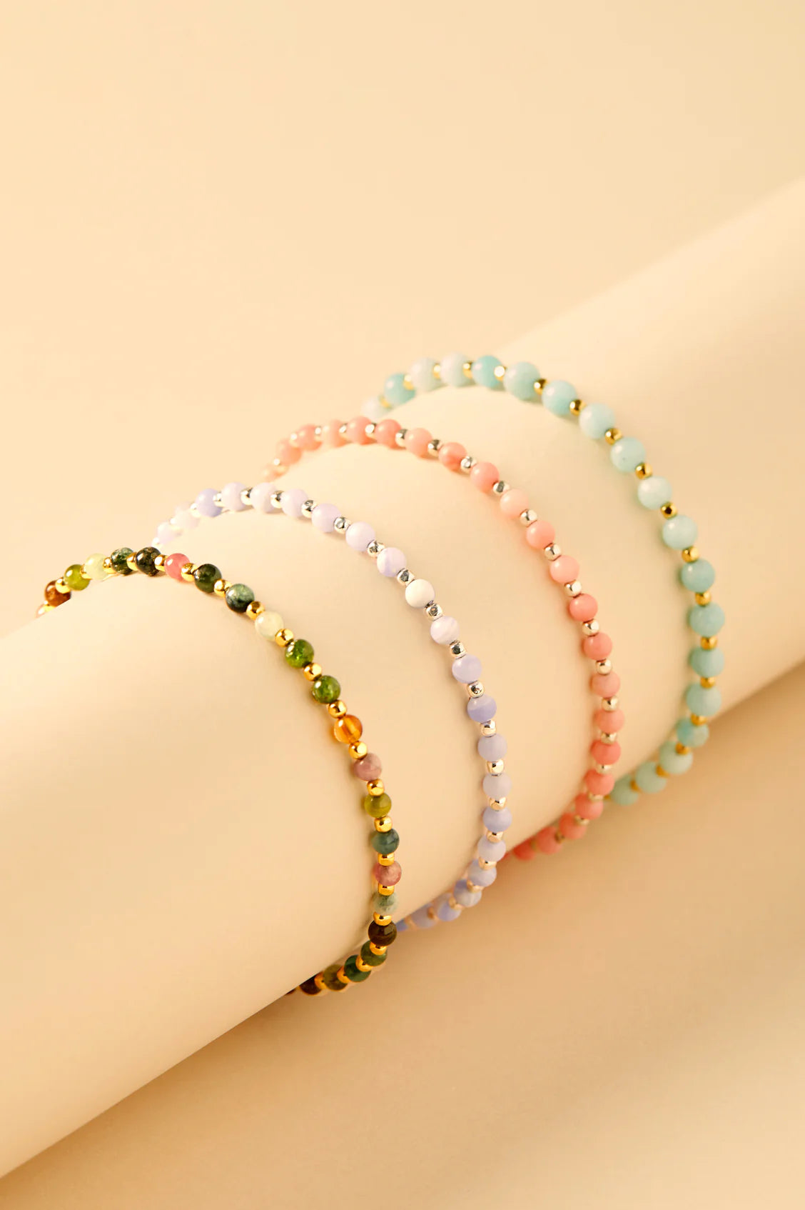 Estella Bartlett Gemstone Amelia Bracelet Gold Plated - Amazonite