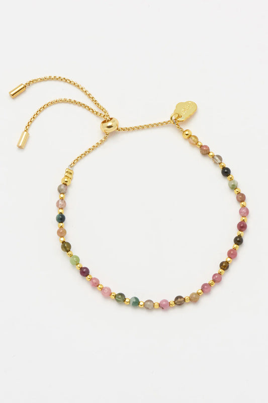 Estella Bartlett Gemstone Amelia Bracelet Gold Plated -  Tourmaline