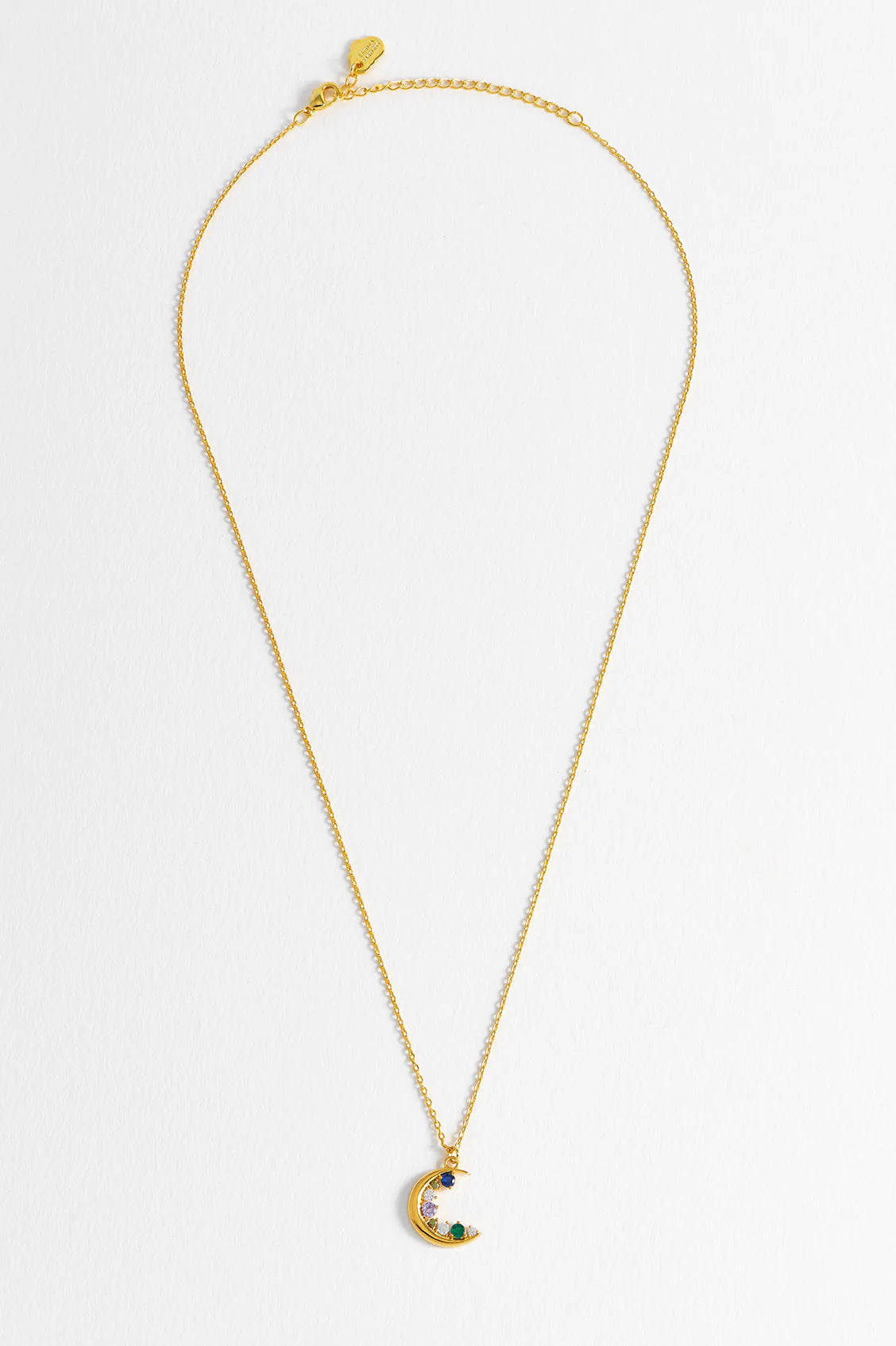 Estella Bartlett CZ Moon Pendant Gold Plated | Multi