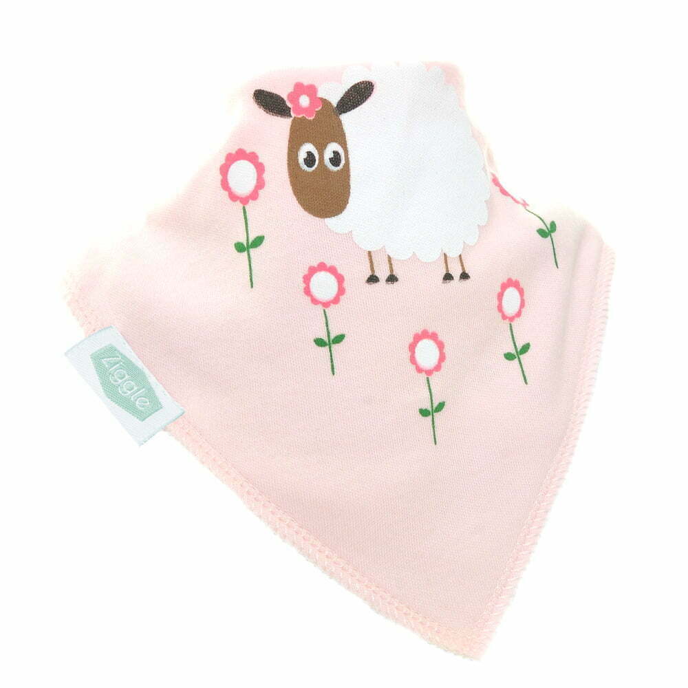 ZIGGLE CUDDLY PINK BIB SET