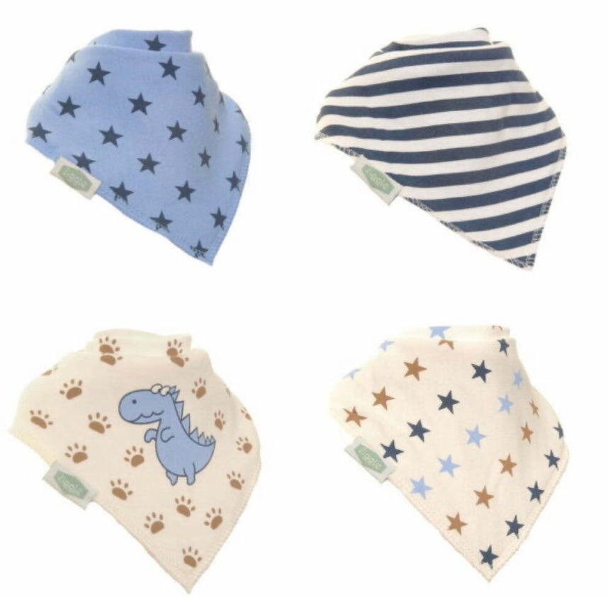 ZIGGLE DINO AND STARS BIB SET