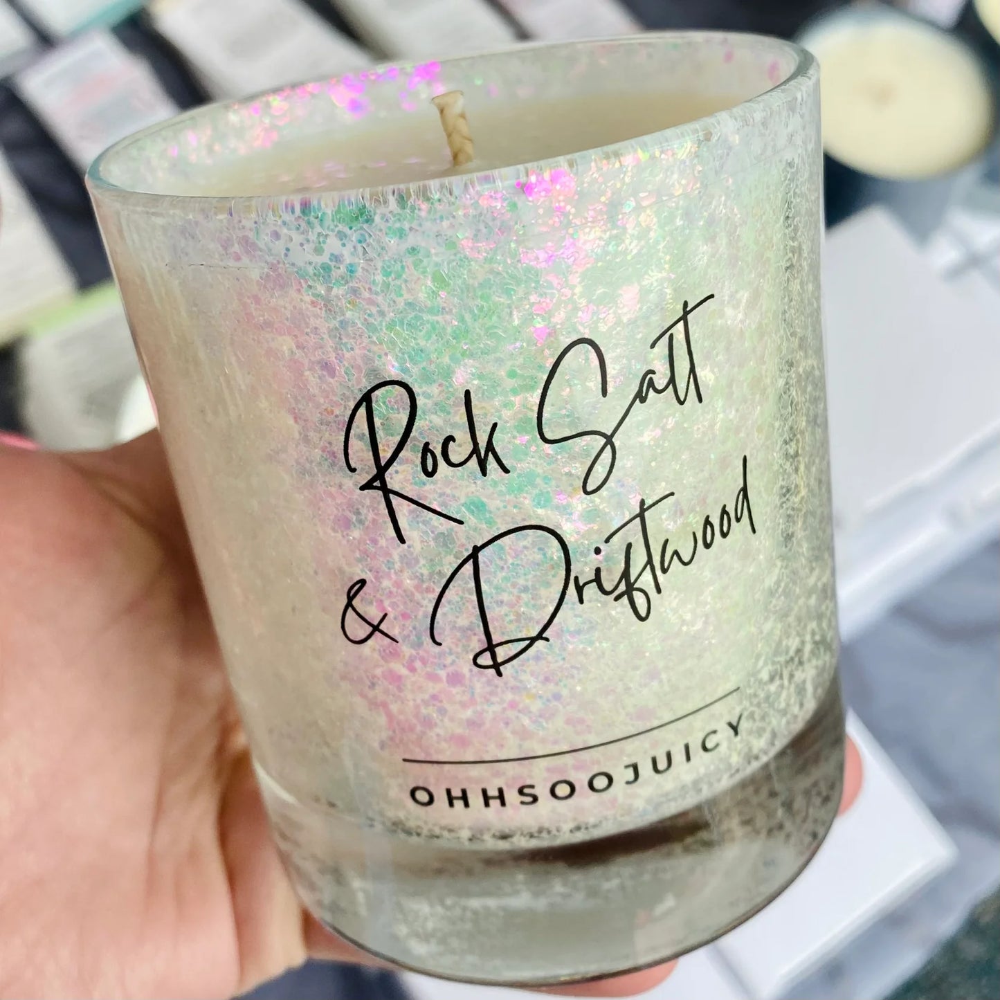 OHHSOOJUICY  ROCK SALT & DRIFTWOOD CANDLE & WAX MELT