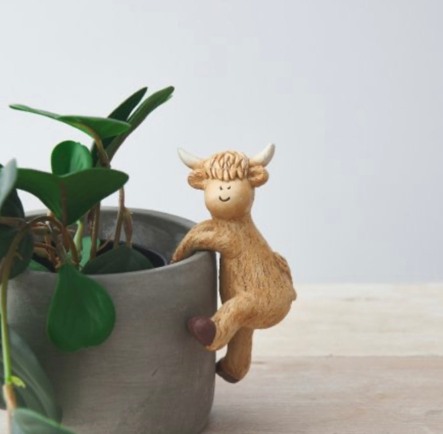 HIGHLAND COW POT PAL, 12.5CM