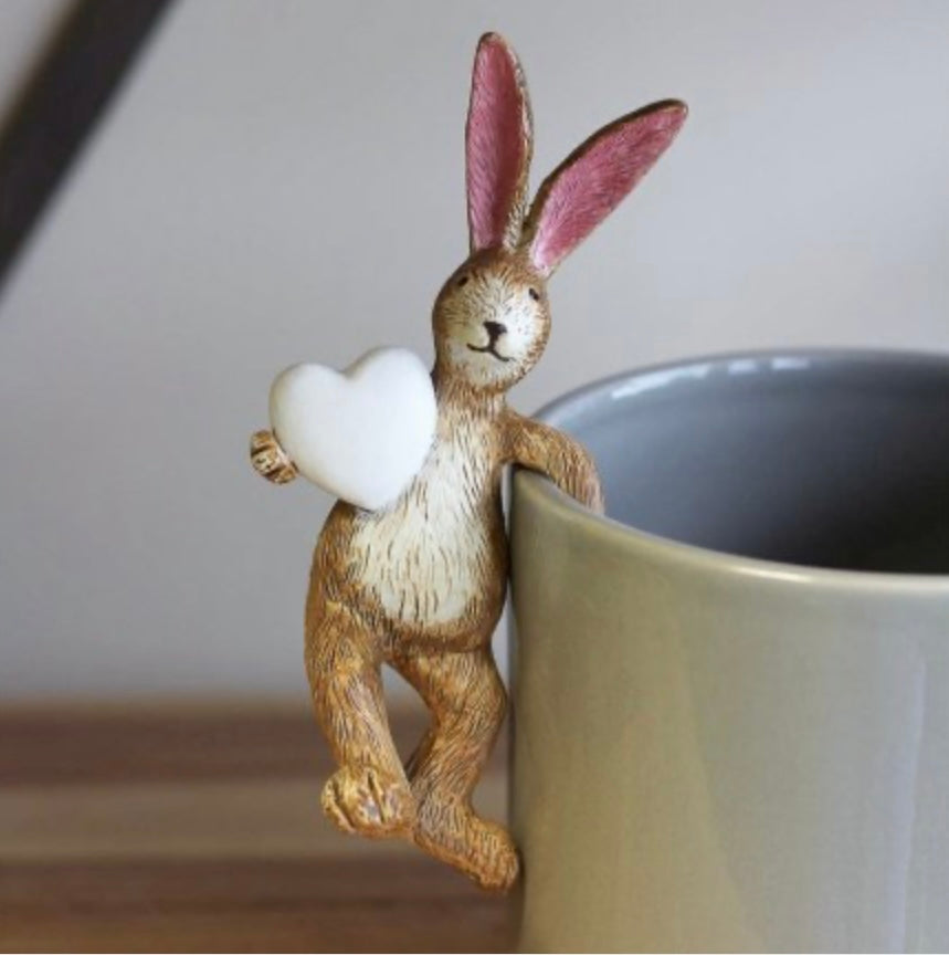 POT HANGING RABBIT WITH HEART