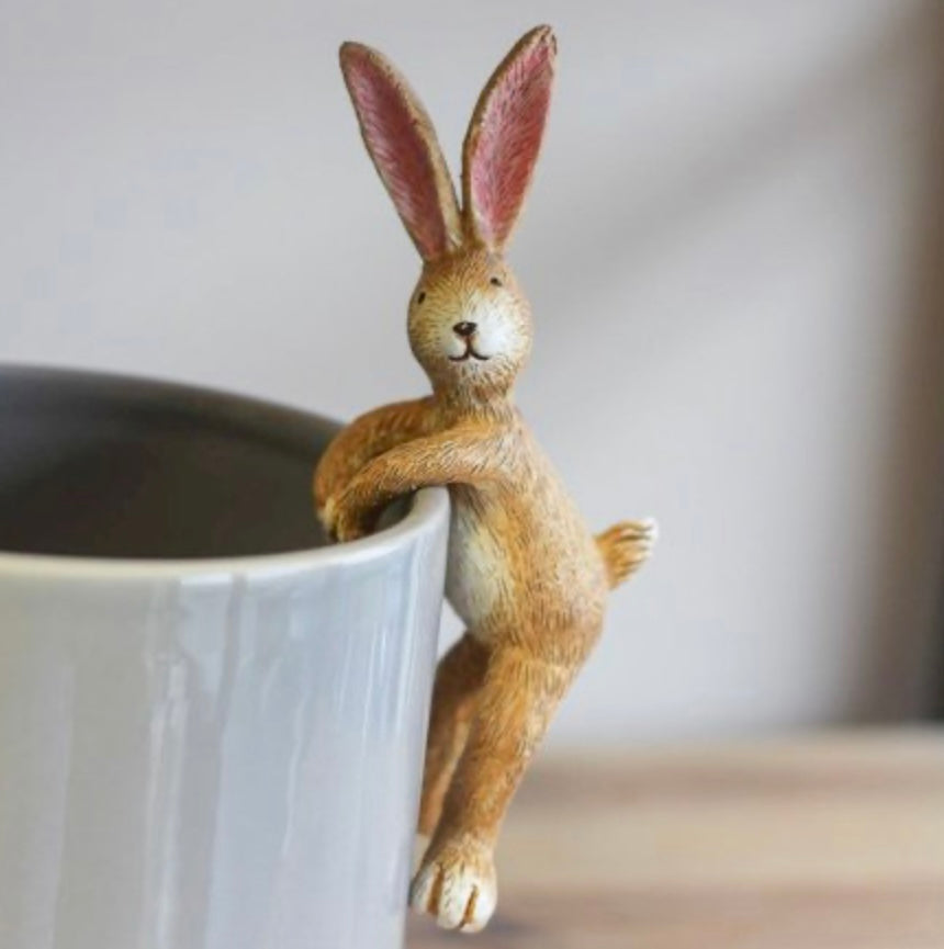 POT HANGING RABBIT, 14CM