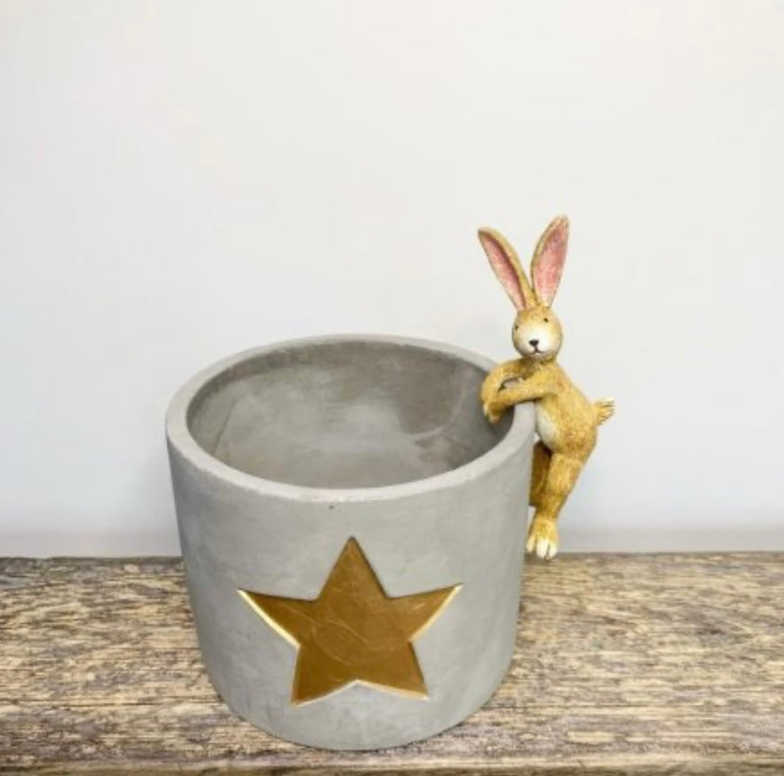 POT HANGING RABBIT, 14CM