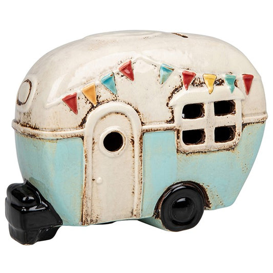 Village Pottery Aqua Caravan Money Box