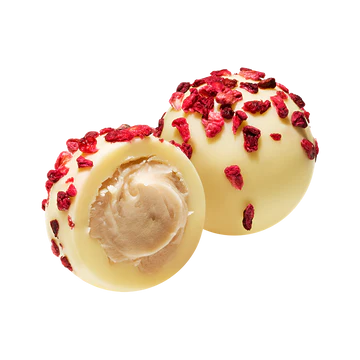 COCOBA RASPBERRY AND MARC DE CHAMPAGNE TRUFFLES (6 TRUFFLES)
