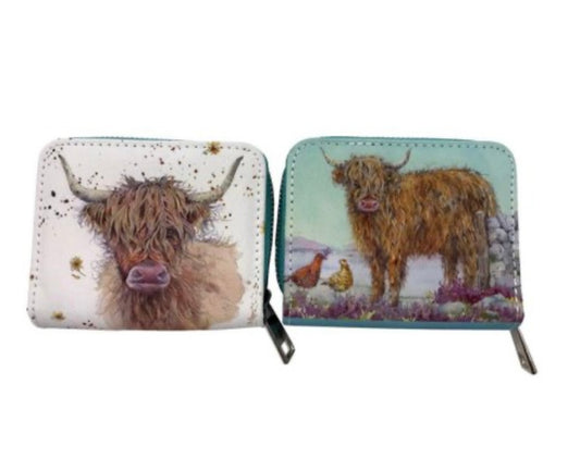 HIGHLAND COW PURSE BY JAN PASHLEY