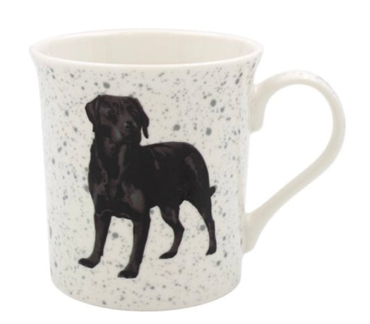 BLACK LABRADOR FINE CHIANA MUG, 13CM