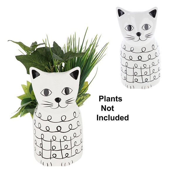 Quirky Cats Sitting Planter Large