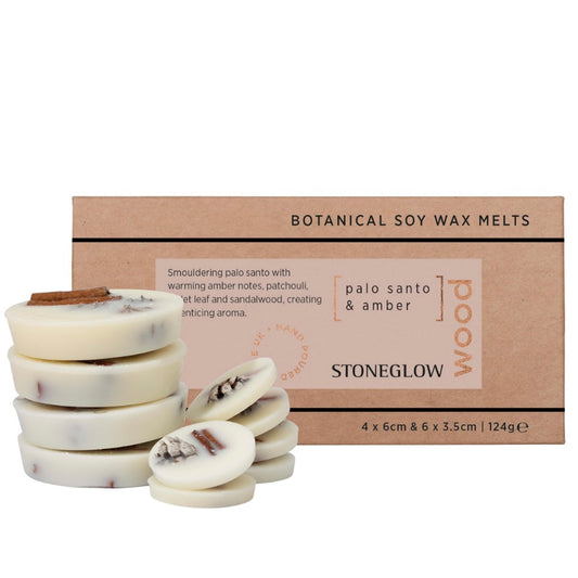 Stoneglow  Elements  - Wood - Palo Santo & Amber - Botanical Soy Wax Melts