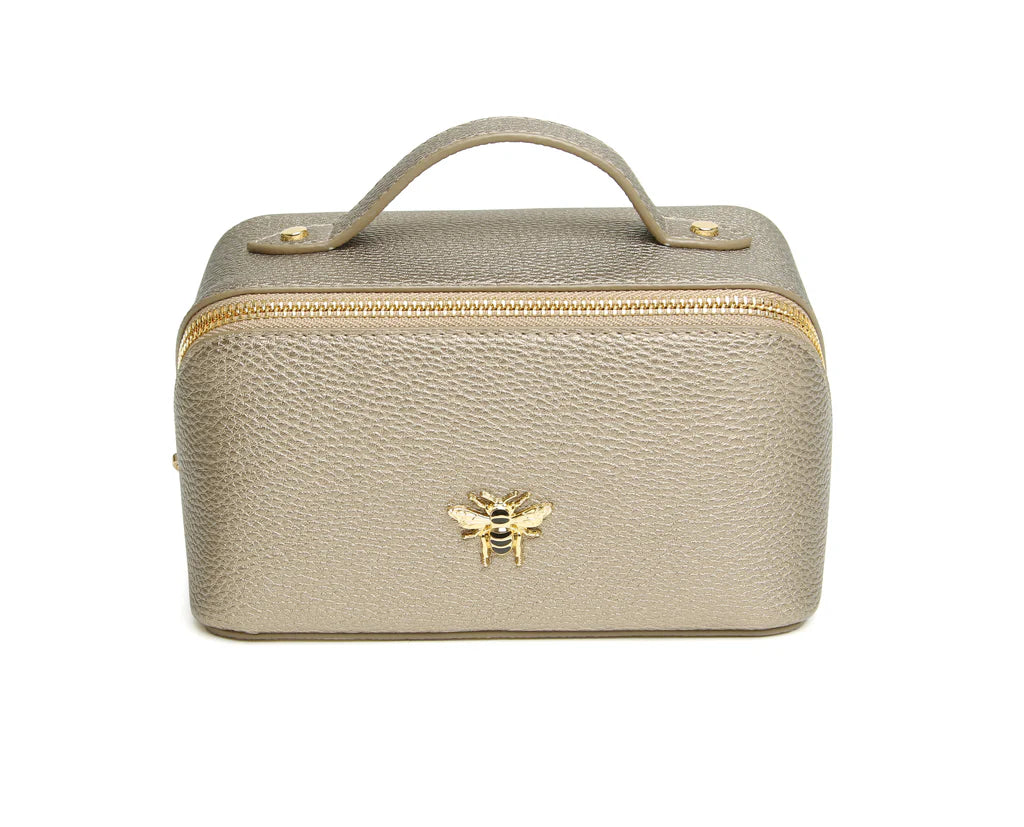 ALICE WHEELER LONDON Bronze-Train Case - Mini Makeup Bag