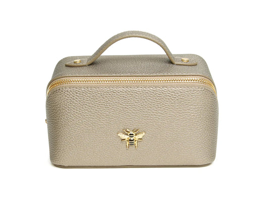 ALICE WHEELER LONDON Bronze-Train Case - Mini Makeup Bag
