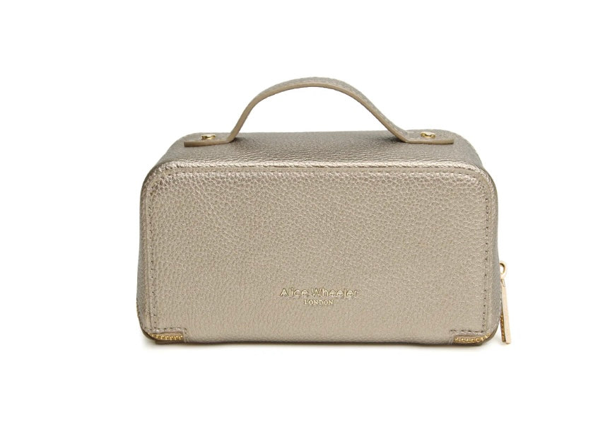 ALICE WHEELER LONDON Bronze-Train Case - Mini Makeup Bag
