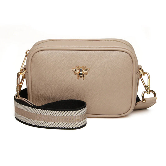 ALICE WHEELER LONDON  Stone Mini Crossbody With webbing strap