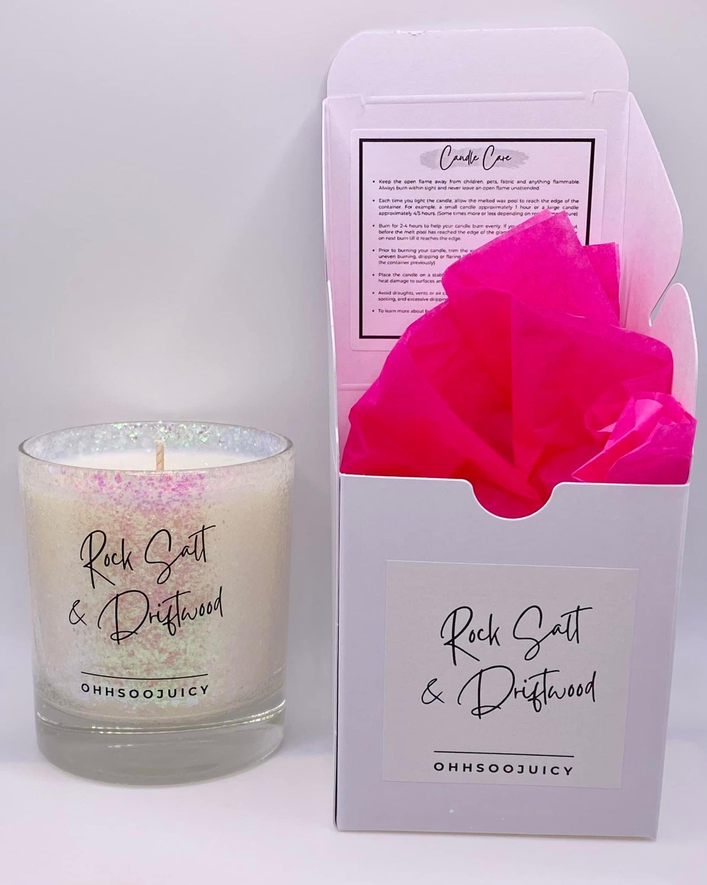 OHHSOOJUICY  ROCK SALT & DRIFTWOOD CANDLE & WAX MELT