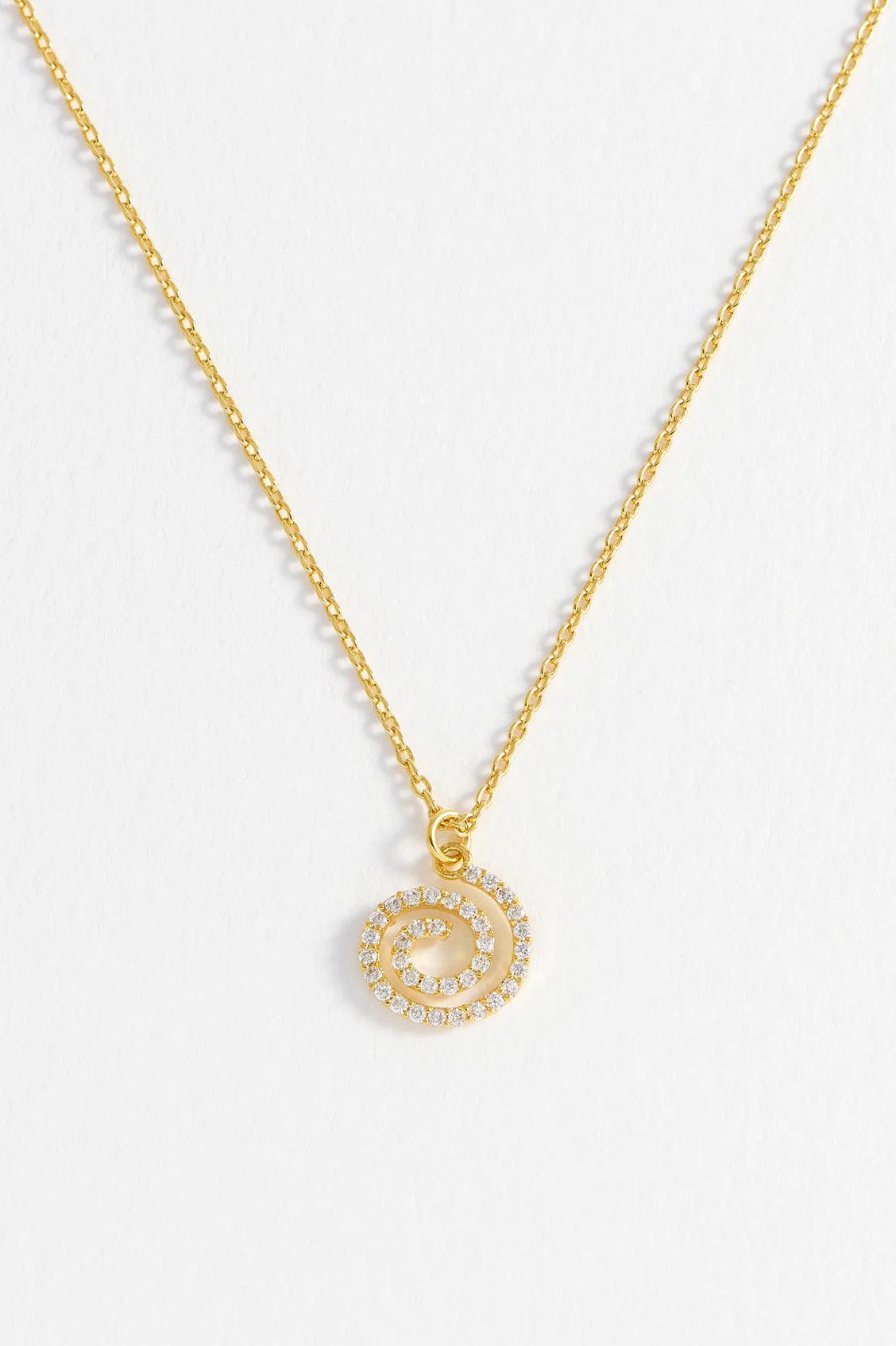 Estella Bartlett CZ Swirl Pendant Gold Plated