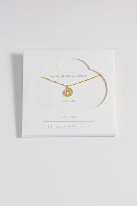 Estella Bartlett CZ Swirl Pendant Gold Plated