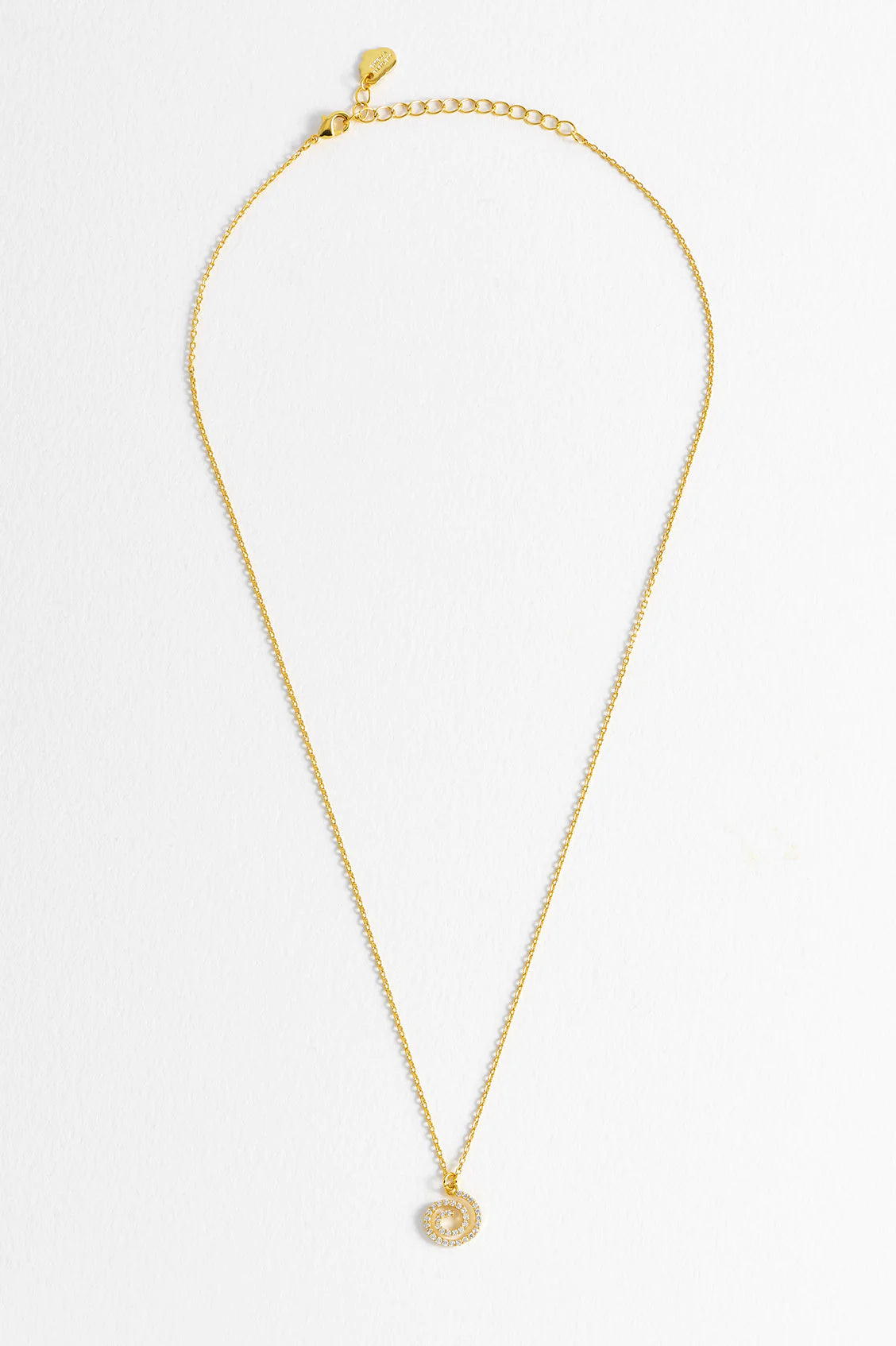 Estella Bartlett CZ Swirl Pendant Gold Plated