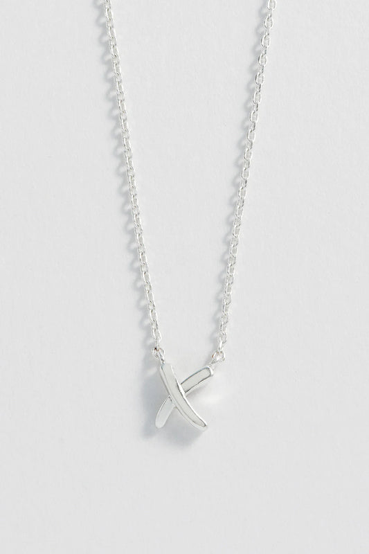 ESTELLA BARTLETT KISS NECKLACE SILVER PLATED