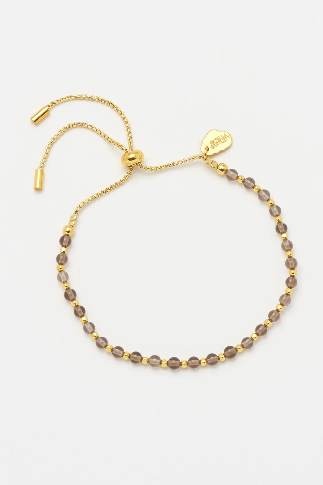 Estella Bartlett Gemstone Amelia Bracelet Gold Plated - Smoky Quartz