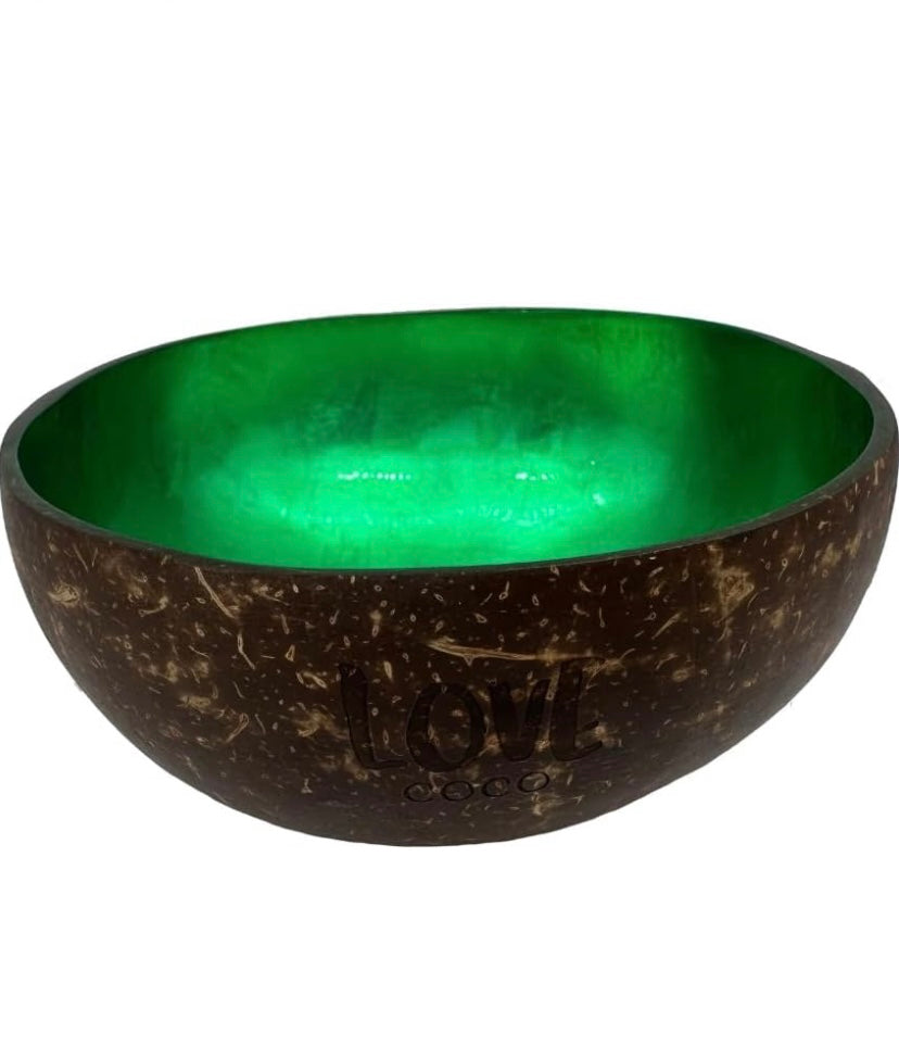 LOVE COCO Classic Coconut Bowl - Green - Large